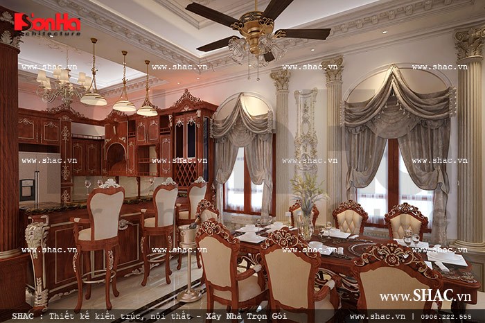 Không gia phòng ăn đậm phong cách pháp sh btp 0072