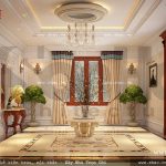 Lối vào phòng khách tầng 1 của biệt thự sh btp 0069