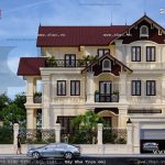 Mặt bên của biệt thự kiến trúc pháp sh btp 0069