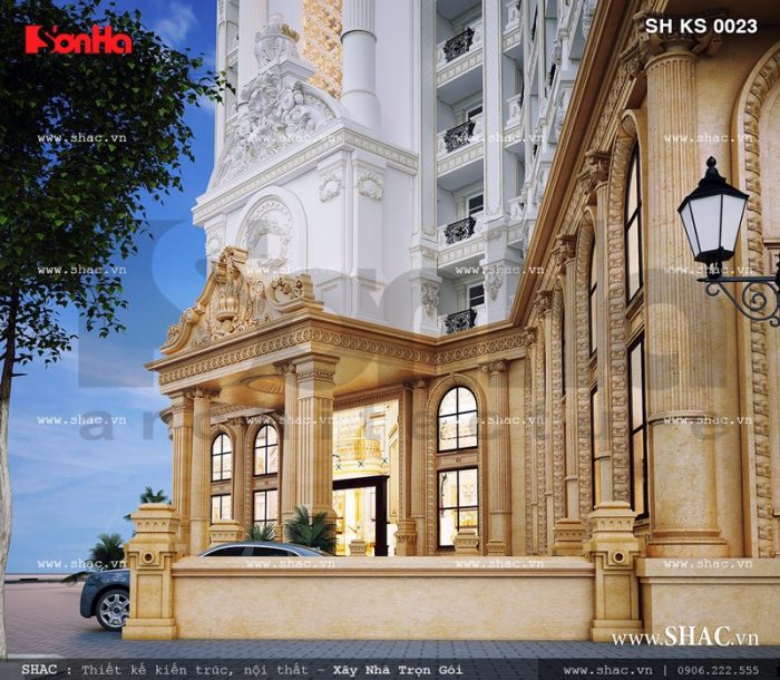 Mặt tiền tầng một của khách sạn đẳng cấp sh ks 0023