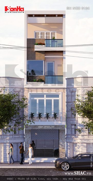 Nhà ống hiện đại 4 tầng sh nod 0134