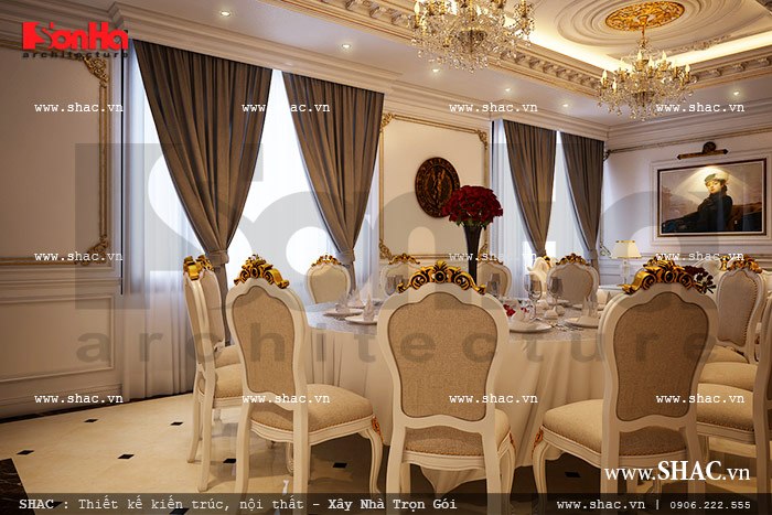 Nội thất phòng ăn kiểu pháp sang trọng Nội thất phòng ăn kiểu pháp sang trọng sh bck 0035