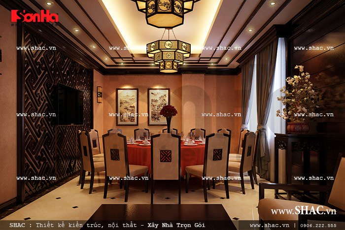 Nội thất phòng ăn nhà hàng kiểu trung quốc Nội thất phòng ăn nhà hàng kiểu trung quốc sh bck 0035