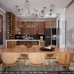 Phòng bếp ăn của biệt thự hiện đại sh btd 0036