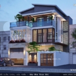 Biệt thự 3 tầng hiện đại và trẻ trung sh btd 0036