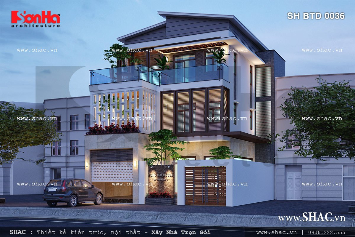Mẫu thiết kế biệt thự phố 4 tầng diện tích 8x16,5m tại Tân Phú | Phan Kiến  Phát Co.,Ltd