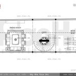 Bản vẽ mặt bằng tầng 1 của nhà phố sh nop 0091
