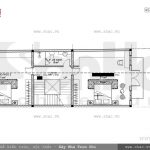 Bản vẽ mặt bằng tầng 3 của nhà phố sh nop 0091