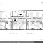 Bản vẽ mặt bằng tầng 2 của nhà phố sh nop 0091