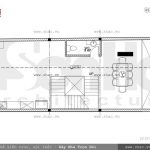 Bản vẽ mặt bằng tầng lửng của nhà phố sh nop 0091