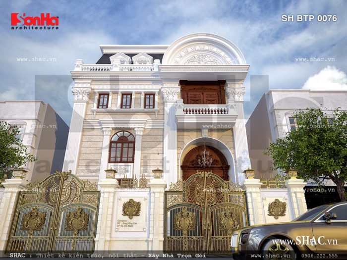 Biệt thự 2 tầng kiến trúc pháp độc đáo sh btp 0076