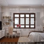 Không gian phòng ngủ kiểu pháp nhẹ nhàng sh nop 0090