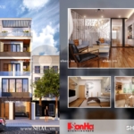 Nhà ống mặt tiền 5m rưỡi hiện đại sh nod 0136