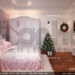 Phòng ngủ màu hồng cho con gái sh nop 0090