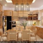 Thiết kế bếp ăn nội thất gỗ đẹp sh nod 0136