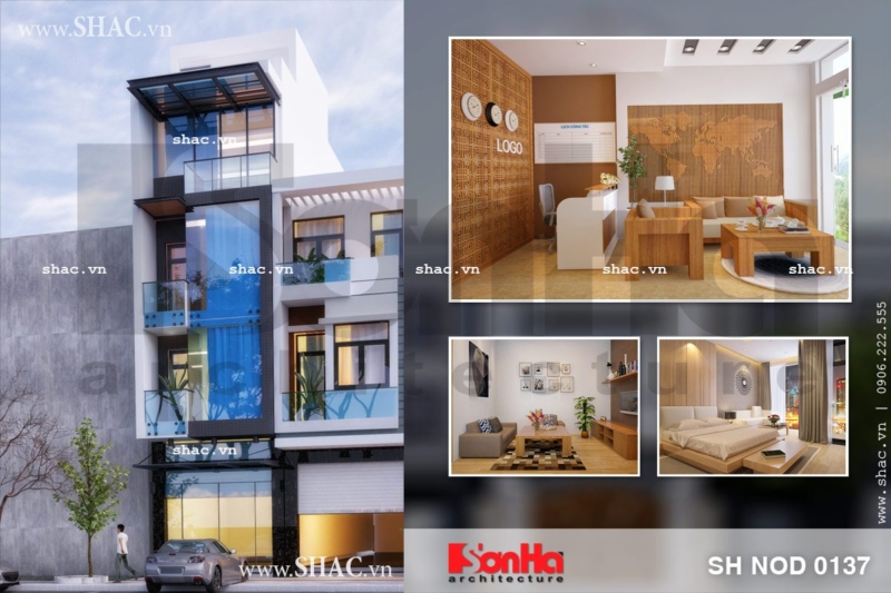 Thiết kế nhà ống làm căn hộ cho thuê sh nod 0137