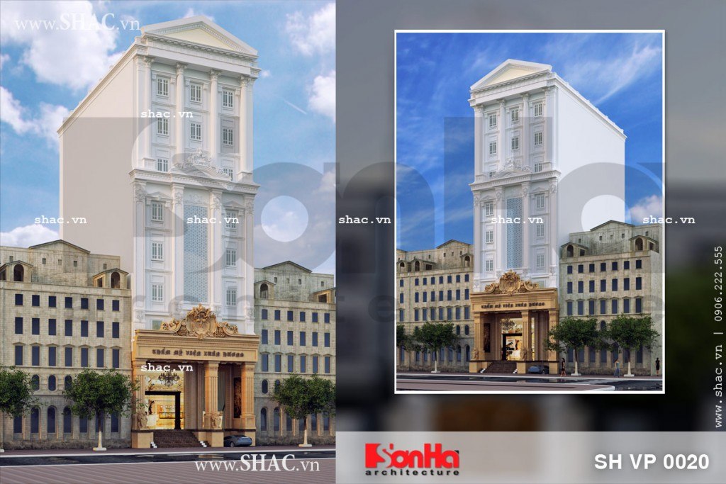 Thiết kế tòa nhà thẩm mỹ viện cao cấp sh vp 0020