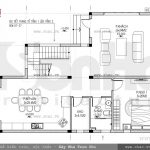 Bản vẽ mặt bằng công năng tầng 1 của biệt thự sh btd 0037
