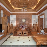 Không gian phòng khách biệt thự cổ điển sh btp 0077