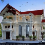 Biệt thự kiểu pháp mái ngói đẹp sh btp 0077