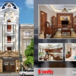 Nhà phố kiểu pháp 5 tầng nội thất đẹp sh nop 0092