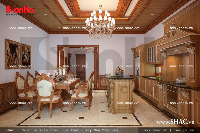 Nội thất gỗ bếp ăn sang trọng sh btp 0077