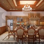 Thiết kế phòng ăn của biệt thự đẹp sh btp 0077
