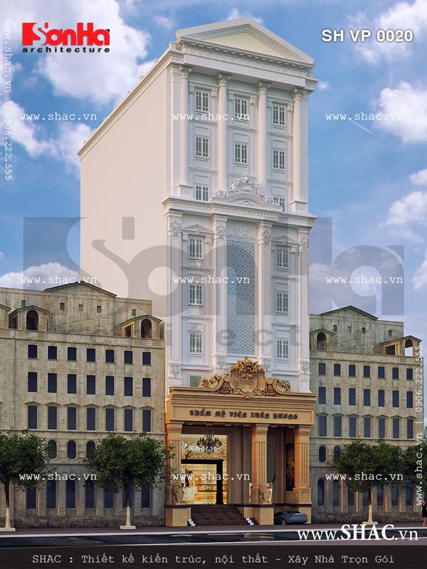 Thiết kế tòa nhà kinh doanh thẩm mỹ viện, làm đẹp sh vp 0020