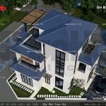 Tổng thể biệt thự nhìn từ trên cao sh btd 0037