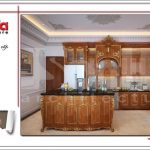 Thiết kế nội thất gỗ phòng ăn cổ điển biệt thự 6 tầng tại Thái Bình sh btp 0080