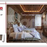 Mẫu thiết kế nội thất gỗ phòng ngủ ông bà biệt thự 6 tầng tại Thái Bình sh btp 0080