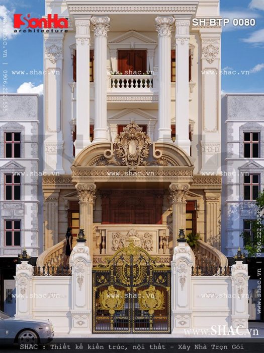 Biệt thự kiểu Pháp cổ điển có mặt tiền 8m tại Thái Bình – SH BTP 0080 1
