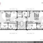 Bản vẽ mặt bằng nội thất tầng 4 của biệt thự sh btp 0080