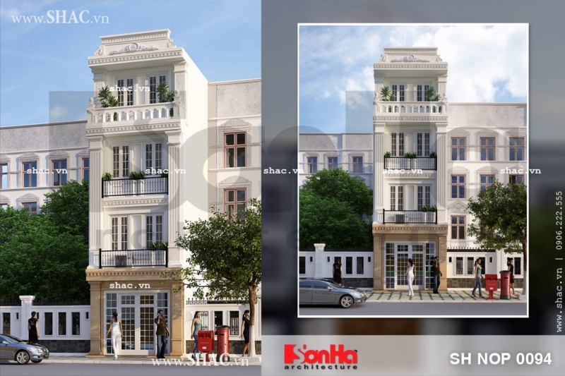 Bố trí công năng cho nhà phố diện tích 60m2 sh nop 0094