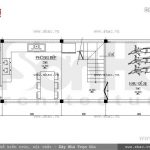Bố trí công năng tầng 1 của nhà phố 60m2 sh nop 0094