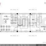 Bố trí công năng tầng 4 của nhà phố 60m2 sh nop 0094