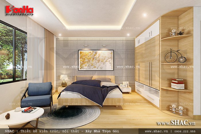 Không gian phòng ngủ đẹp cho biệt thự sh btd 0039