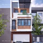 Mặt tiền nhà ống 5 tầng hiện đại sh nod 0142