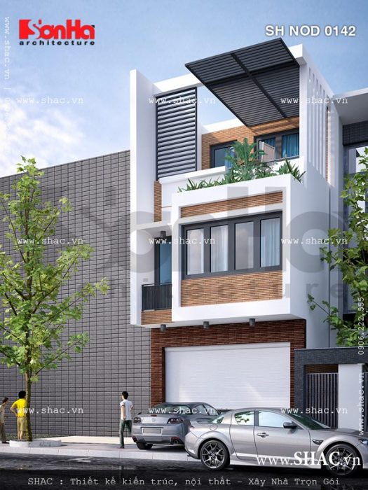 Mẫu nhà ống 3 tầng đẹp sh nod 0142