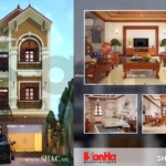 Mẫu nhà phố 3 tầng kiểu pháp sh nop 0093