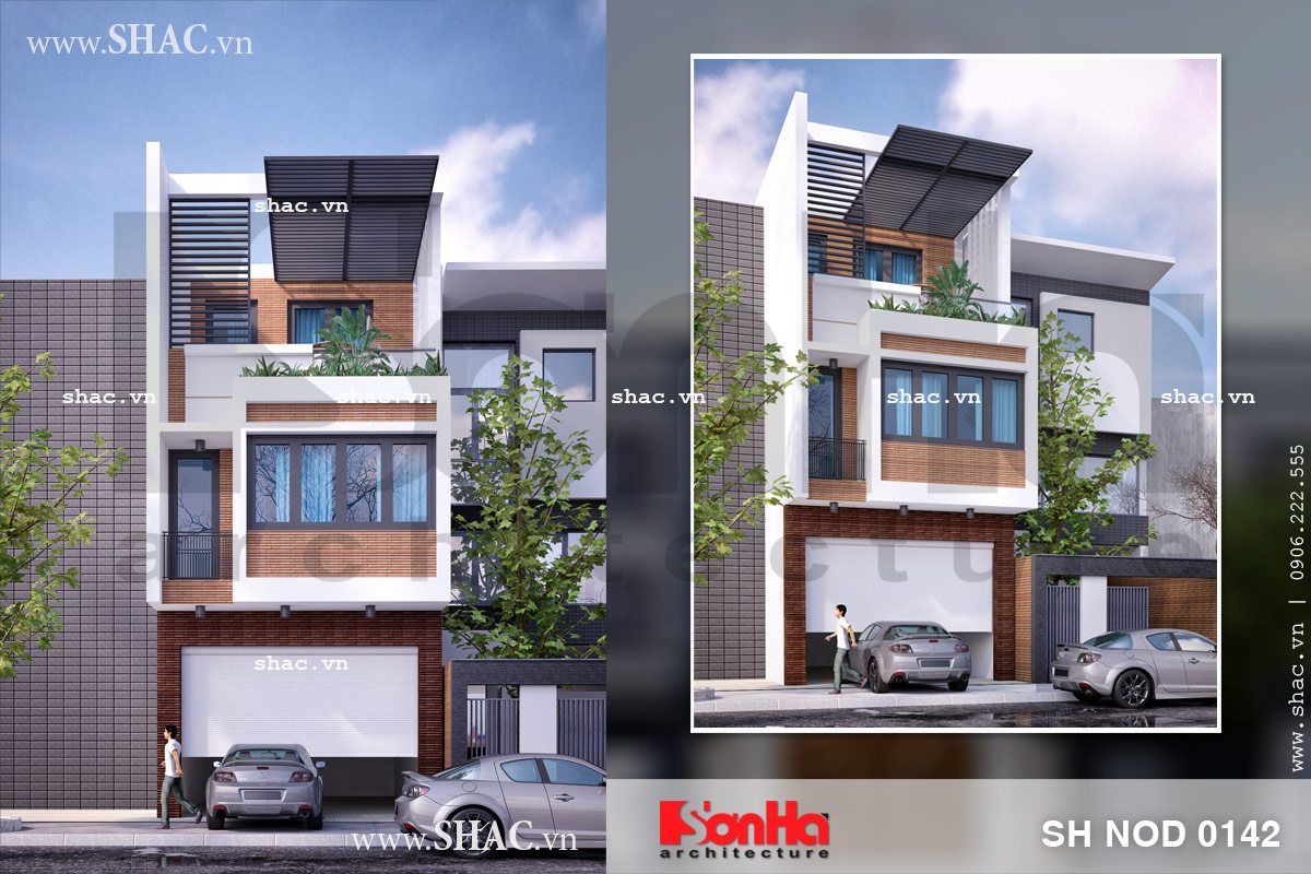 Các mẫu nhà phố 3 tầng đẹp mặt tiền 5m kinh doanh đơn giản 2022 T06/2022