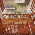 Sảnh cầu thang gỗ đẹp sh nop 0093