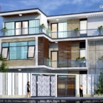 Thiết kế biệt thự đẹp trên đất chéo sh btd 0039