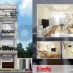 Nhà ống 4 tầng kiến trúc châu âu sh nop 0095