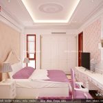 Thiết kế phòng ngủ đậm sắc hồng sh btp 0079