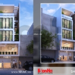 Nhà ống 5 tầng phong cách hiện đại sh nod 0144