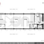 Bản vẽ mặt bằng công năng tầng 1 của nhà ống sh nod 0144