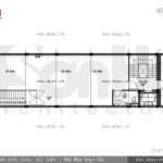 Bản vẽ mặt bằng công năng tầng 2 của nhà ống sh nod 0144