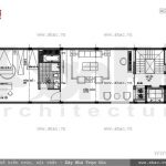 Bản vẽ mặt bằng công năng tầng 3 của nhà ống sh nod 0144