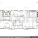 Bản vẽ mặt bằng tầng 2 của ngôi nhà sh nop 0099